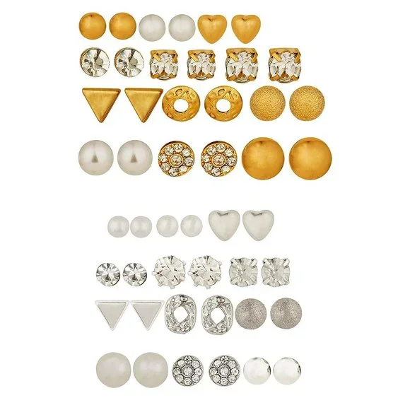 Women Girls Western Stylish Latest Fancy Earrings Set 24 Pair Of Earrings - Picture 2 of 7